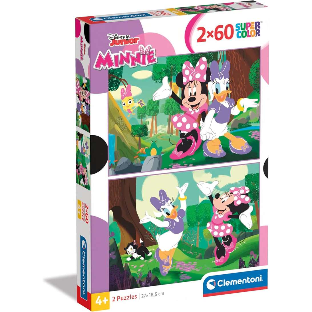 Puzzle Supercolor - Disney Minnie - 2x60 Pezzi. - immagine 2