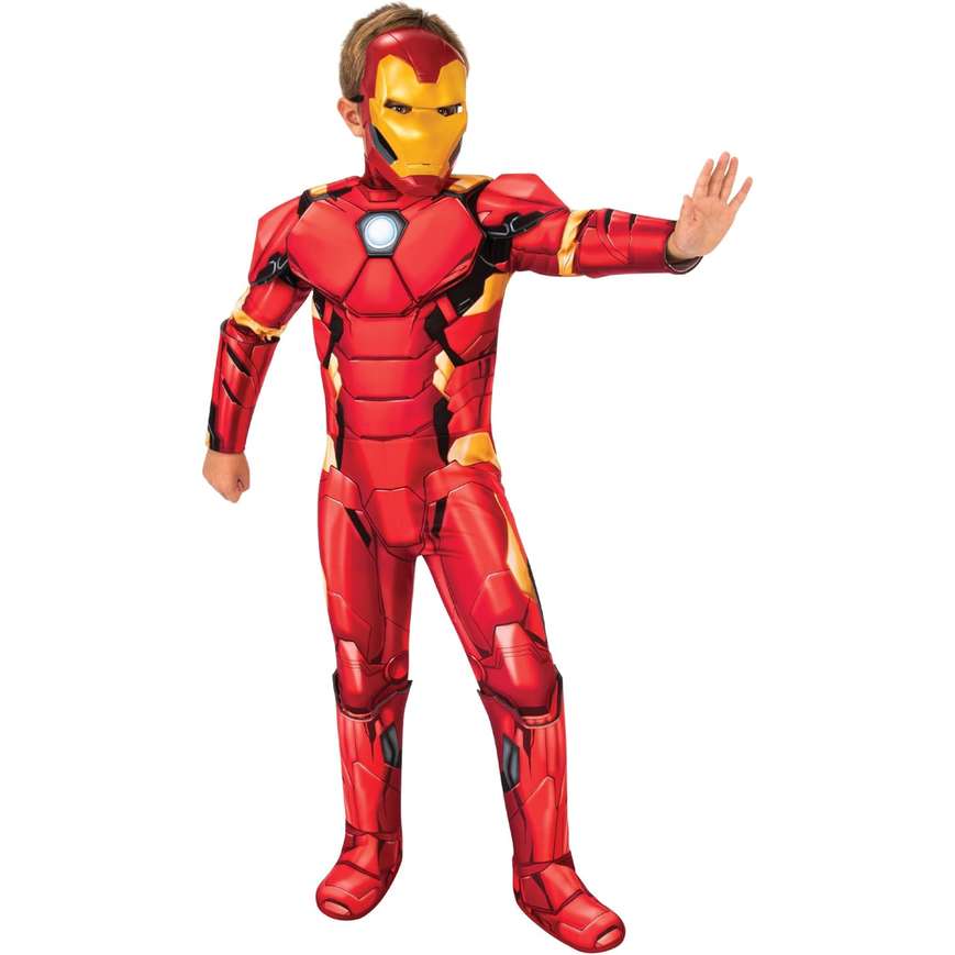 Rubies Vestito Carnevale Iron Man Deluxe 9/10 anni