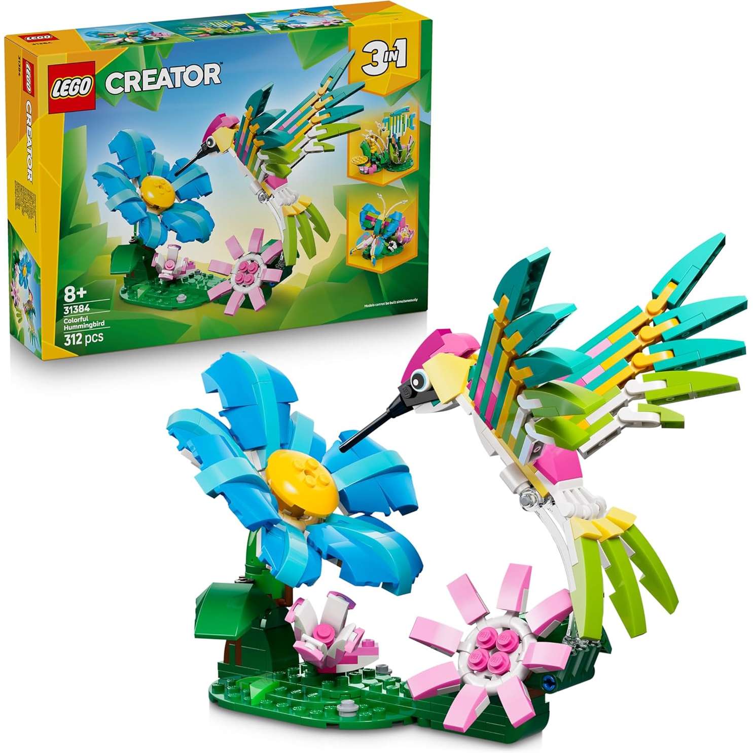 31384 Lego Creator 3 in 1 Colibrì Variopinto.