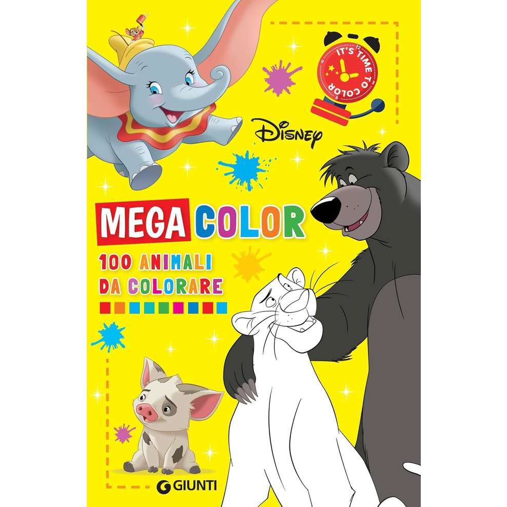 100 animali da colorare. Mega color Disney.