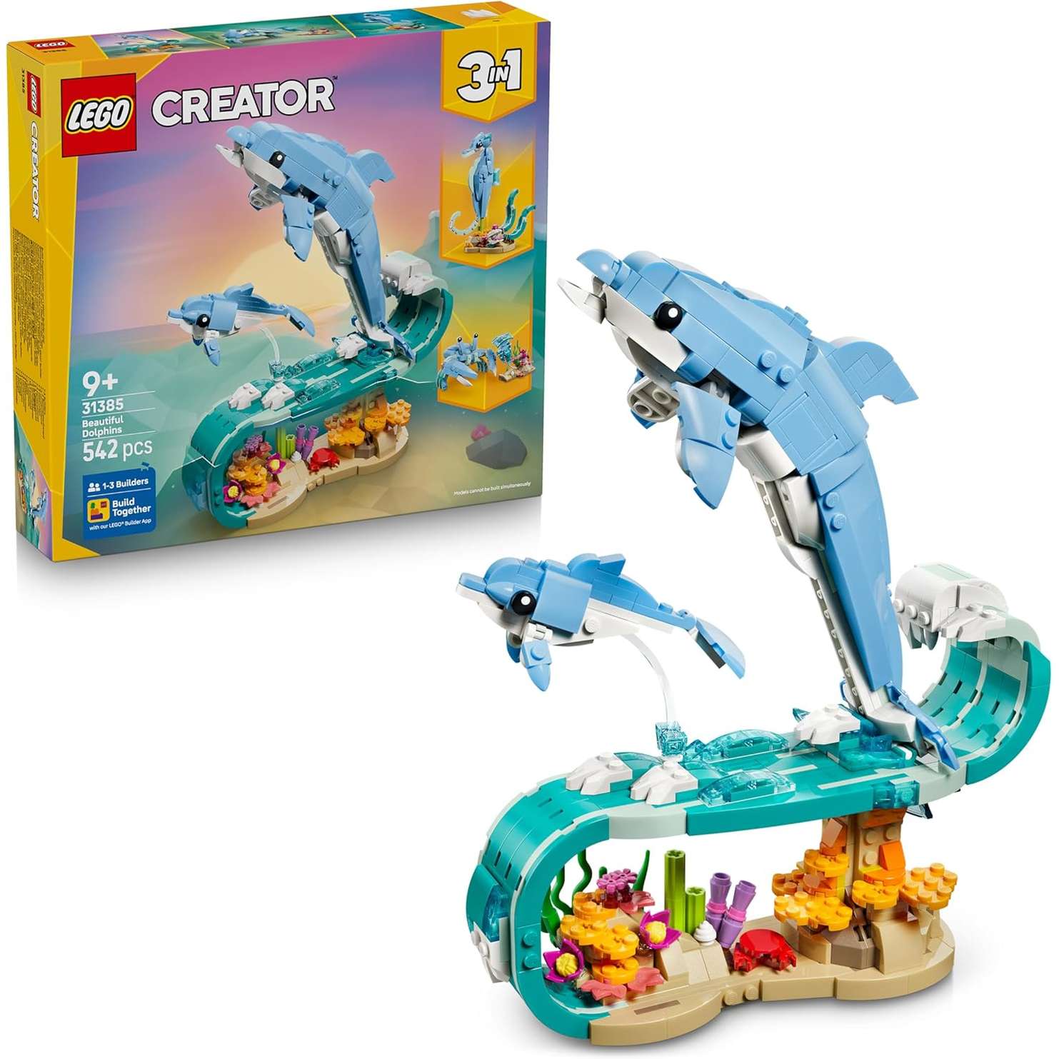 31385 Lego Creator 3 in 1 Meravigliosi Delfini. - immagine 2