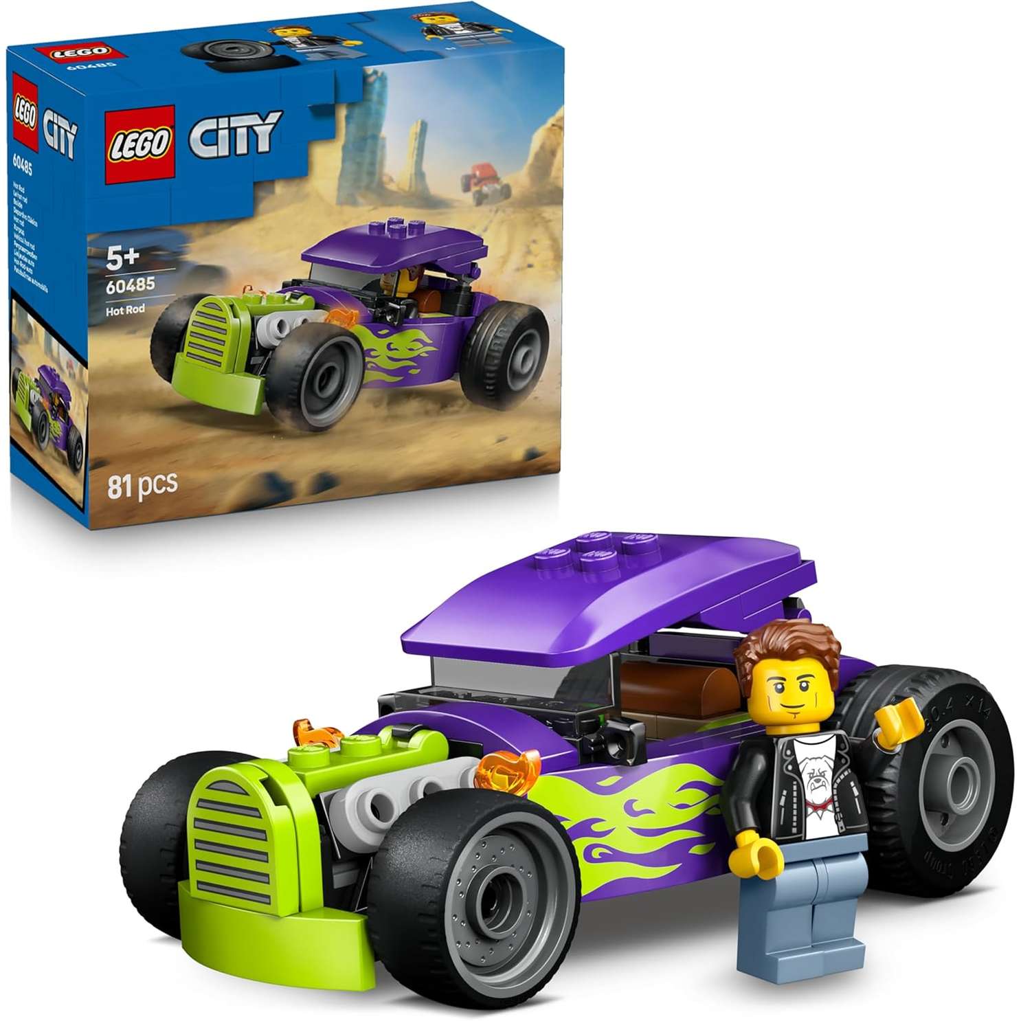 60485 Lego Auto da Corsa, pilota e tetto apribile. - immagine 2