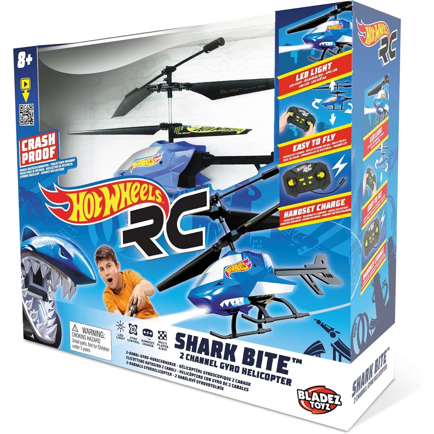 Hot Wheels Elicottero Shark RC 2 canali - immagine 2