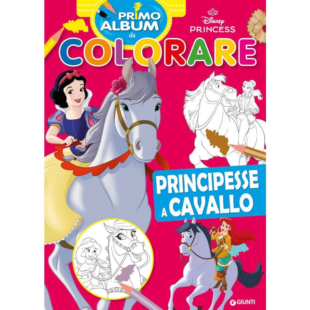 Principesse a cavallo. Primo album da colorare. - immagine 2