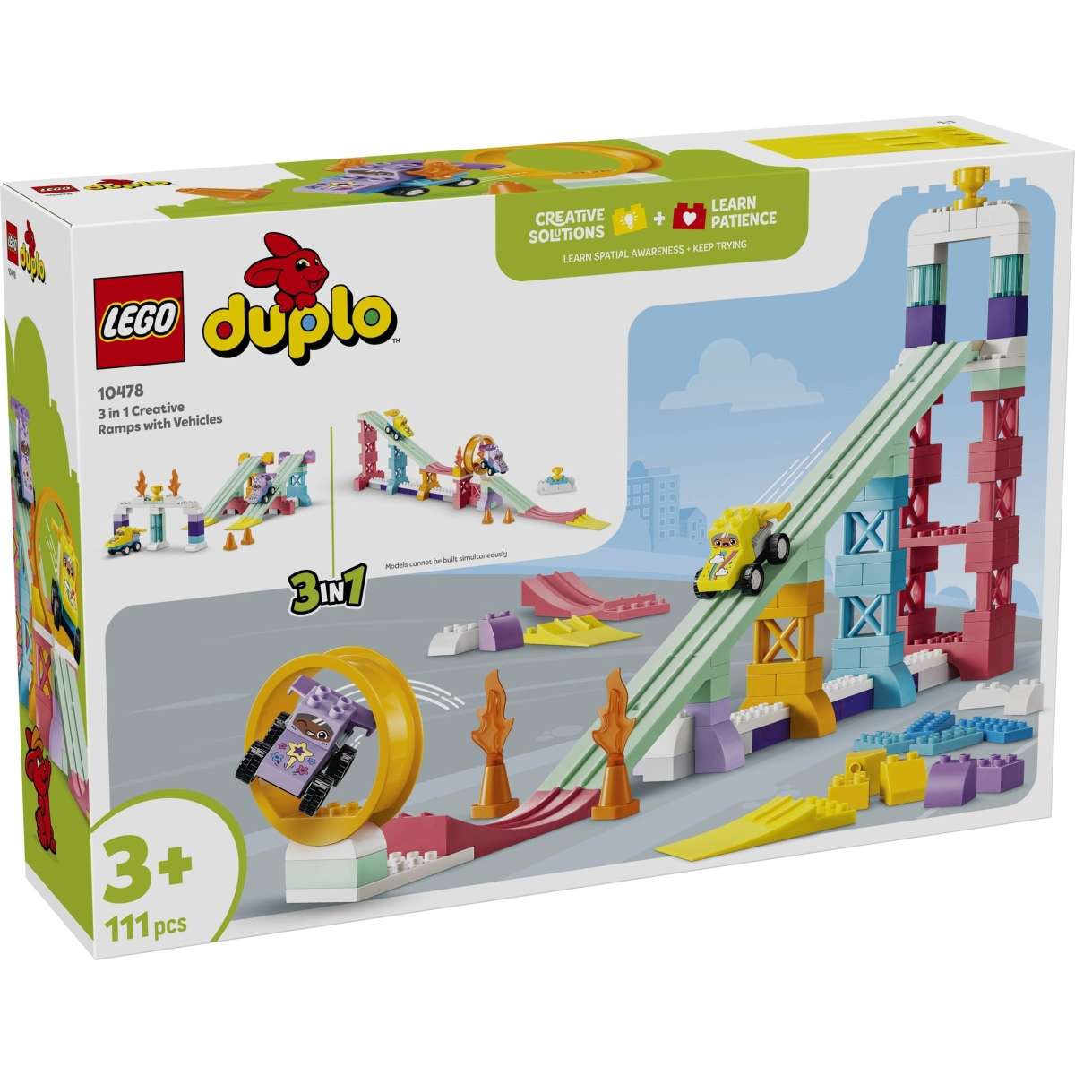 10478 LEGO Duplo Rampe creative 3 in 1 con veicoli