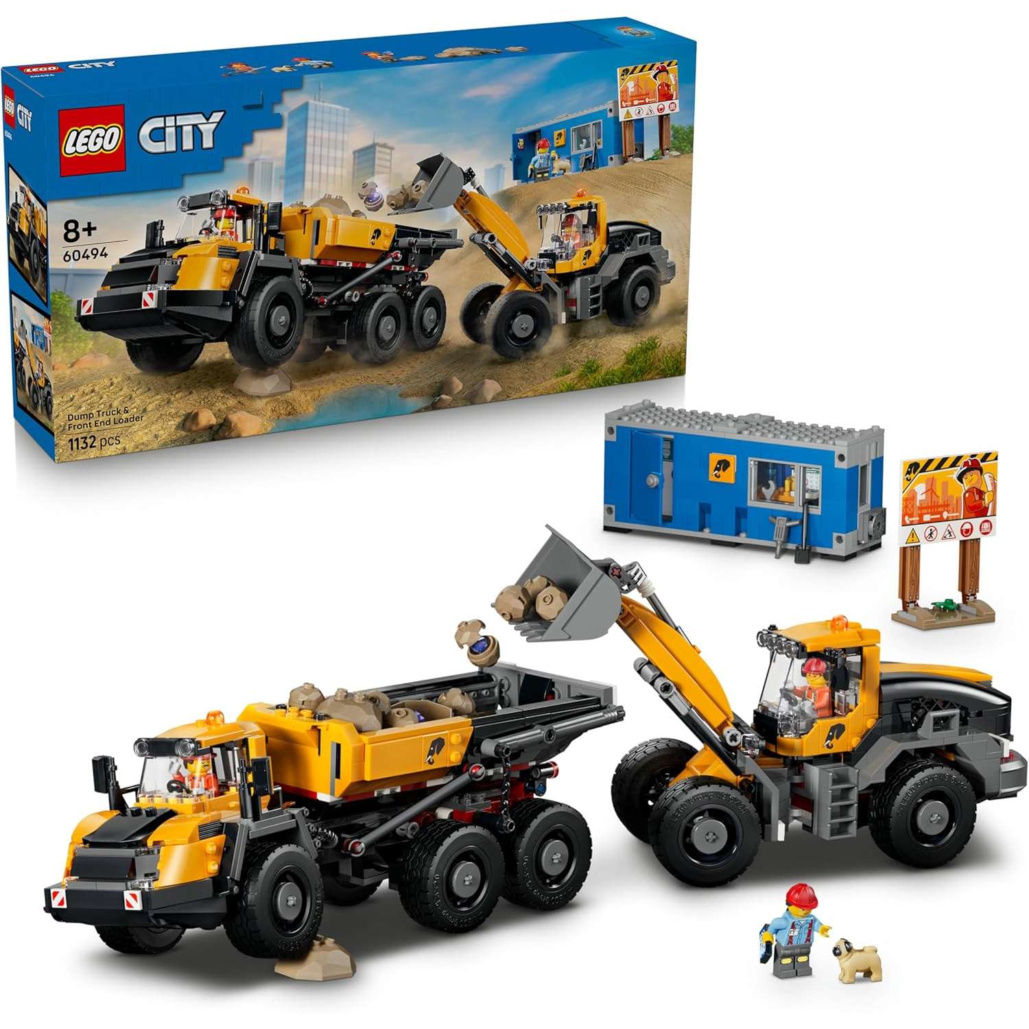60494 LEGO City Camion Ribaltabile e Pala Meccanic
