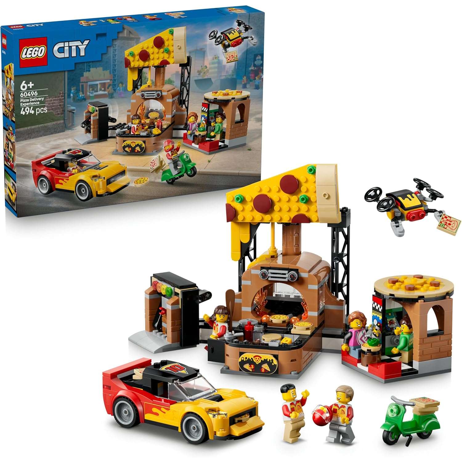 60496 LEGO City Centro di Consegna Pizze con Veico