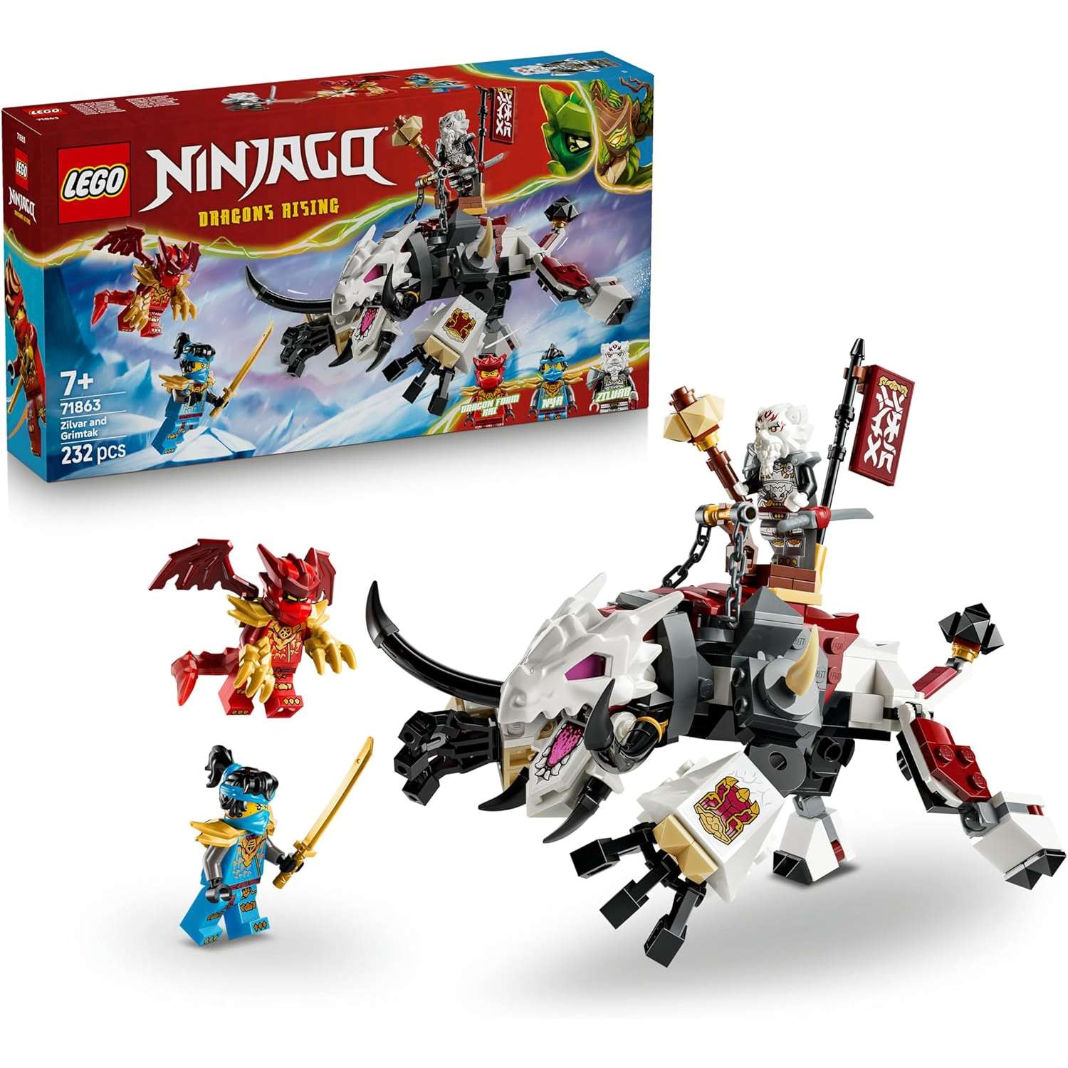 71863 LEGO Ninjago Zilvar e Grimtak la bestia drag